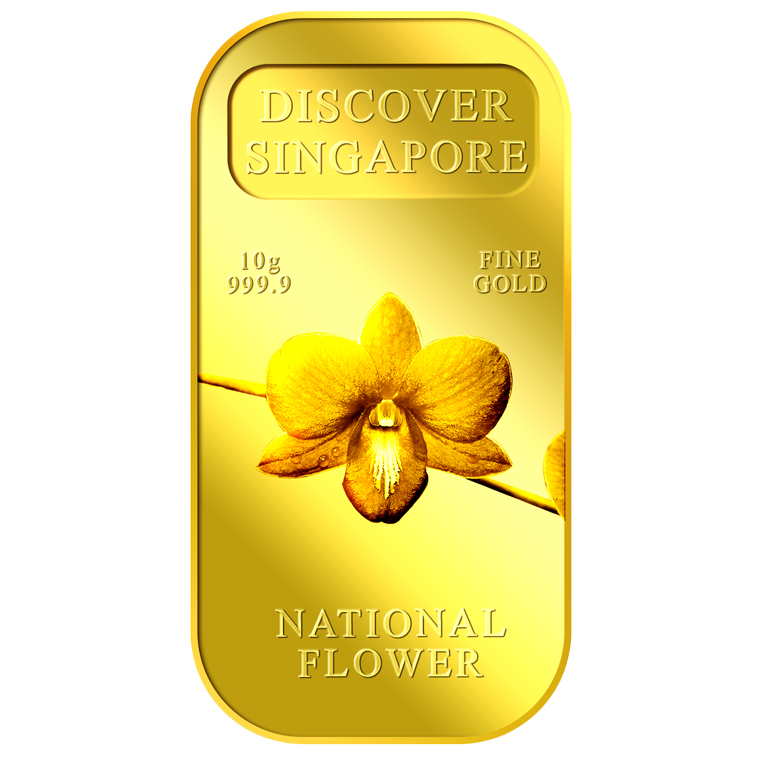 10g SG National Flower Gold Bar