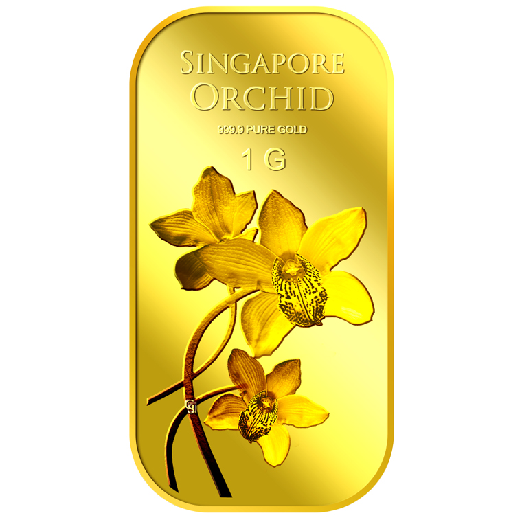 1g SG Orchid (Series 2) Gold Bar