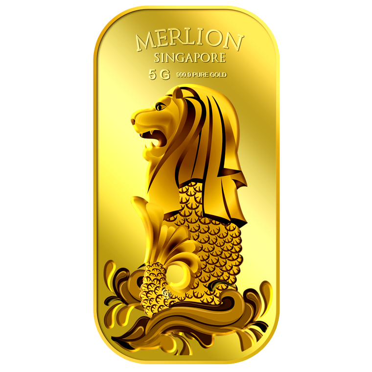 5g SG Merlion Sea Gold Bar
