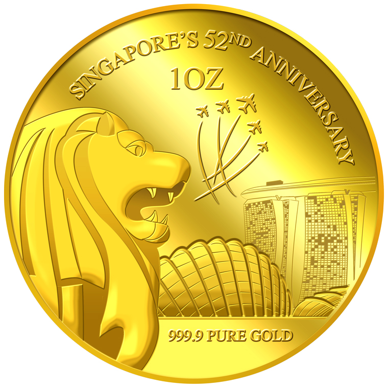1oz SG 52nd Anniversary Gold Medallion (YEAR 2017) 