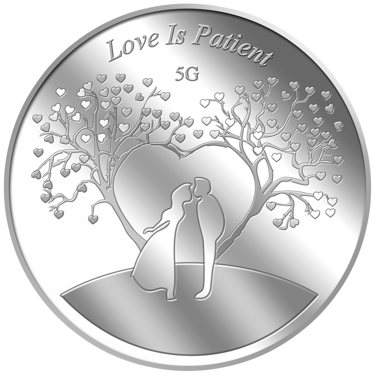 5g Love is Patient Silver Medallion