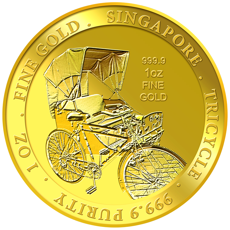 1Oz SG Tricycle Gold Medallion