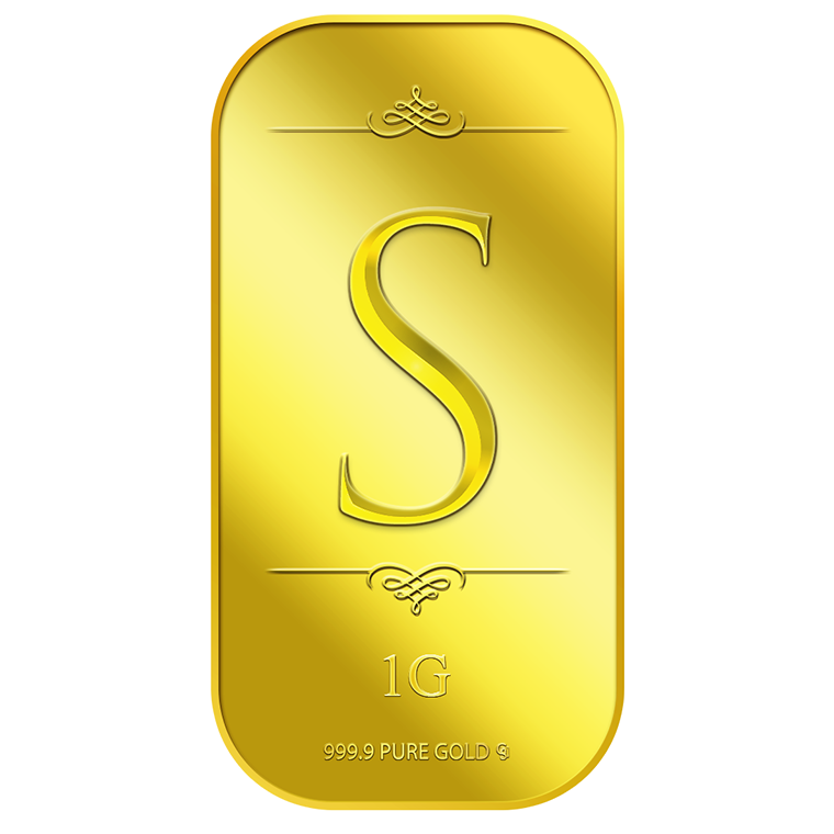 1g Alphabet S Gold Bar