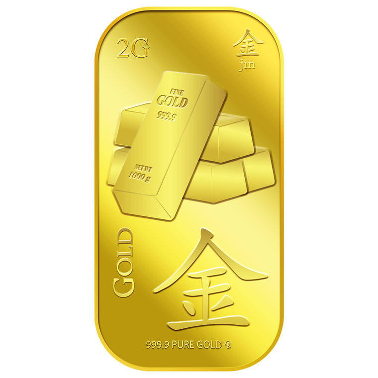 2g Gold 金 Gold Bar