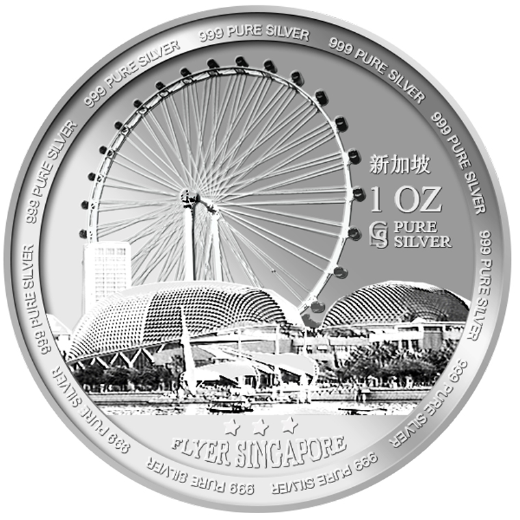 1oz SG Flyer Silver Medallion