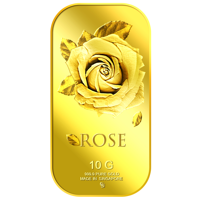 10g Big Rose (Series 1) Gold Bar