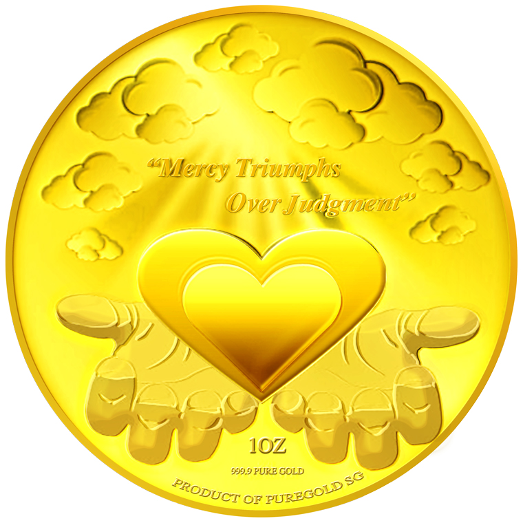 1oz Mercy Triumphs Over Judgment Gold Medallion (3RD LAUNCH)