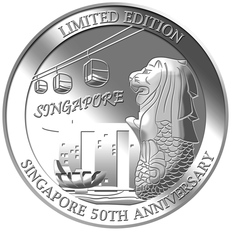 1oz SG 50th Cable Car (SERIES 2) Silver Medallion (YEAR 2015)