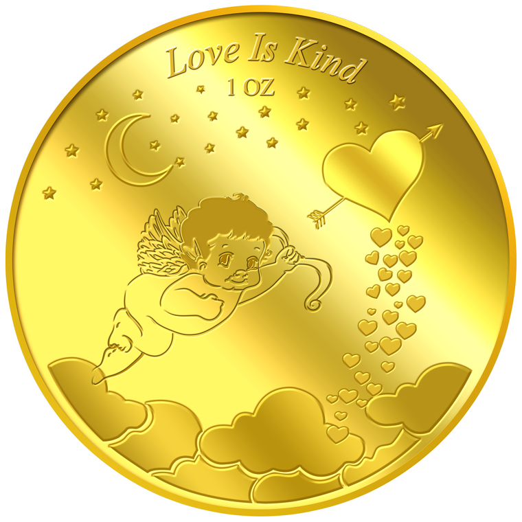 1oz Love is Kind Gold Medallion