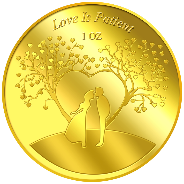 1oz Love is Patient Gold Medallion