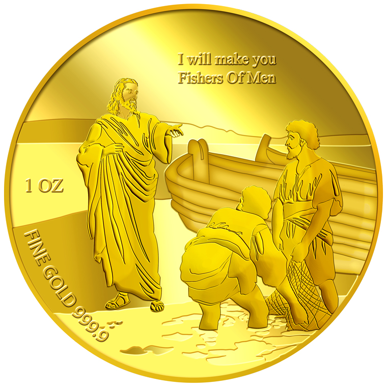 1oz Fishers of Men Gold Medallion (9TH LAUNCH)