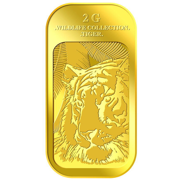 2g Golden Tiger Gold Bar