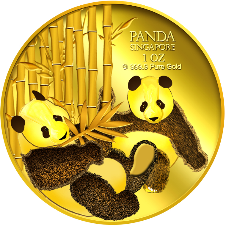 1oz SG Giant Panda (Series 2) Gold Medallion