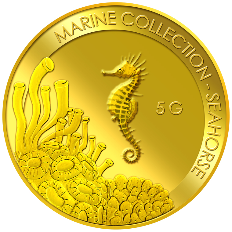 5g Seahorse Gold Medallion