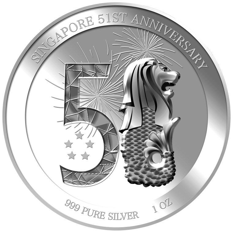 1oz 51st Anniversary Silver Medallion (YEAR 2016)