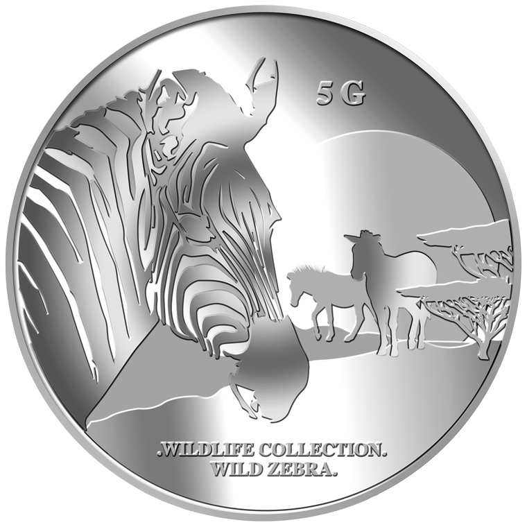 5g Zebra Silver Medallion
