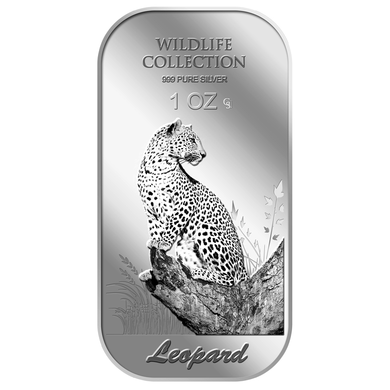 1oz Leopard Silver Bar