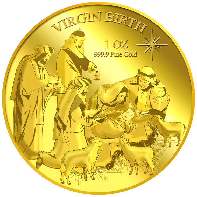 1oz Virgin Birth Gold Medallion (11TH LAUNCH)