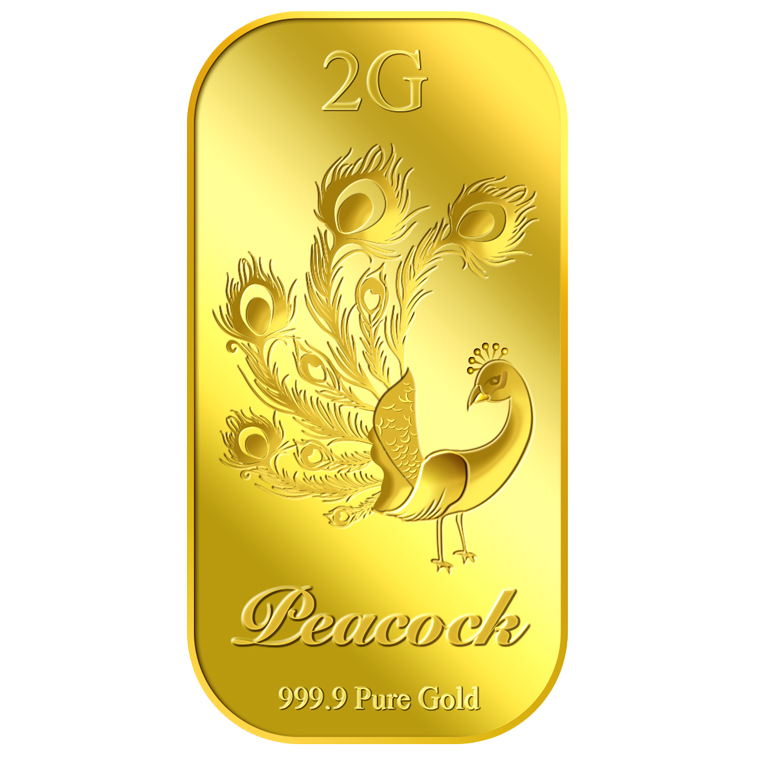 2g 2017 Deepavali Peacock Gold Bar