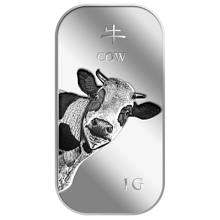 1g Golden Cow Silver Bar 
