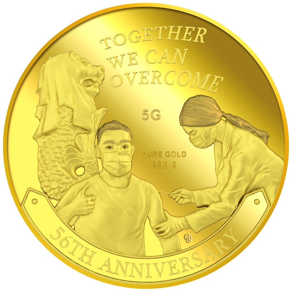 5G SG 56TH ANNIVERSARY GOLD MEDALLION (YEAR 2021)