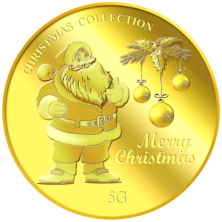 5G 2021 SANTA CLAUS GOLD MEDALLION