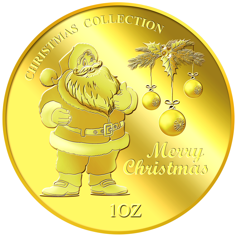 1OZ 2021 SANTA CLAUS GOLD MEDALLION