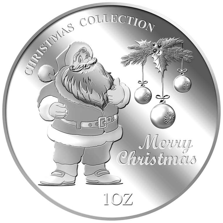 1OZ 2021 SANTA CLAUS SILVER MEDALLION