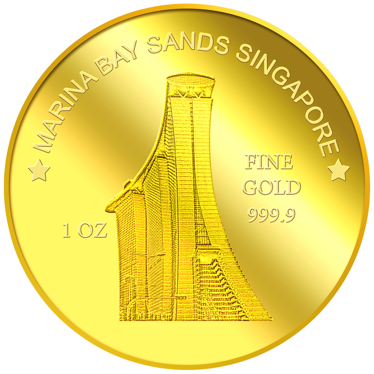 1oz SG Marina Bay Sands Gold Medallion