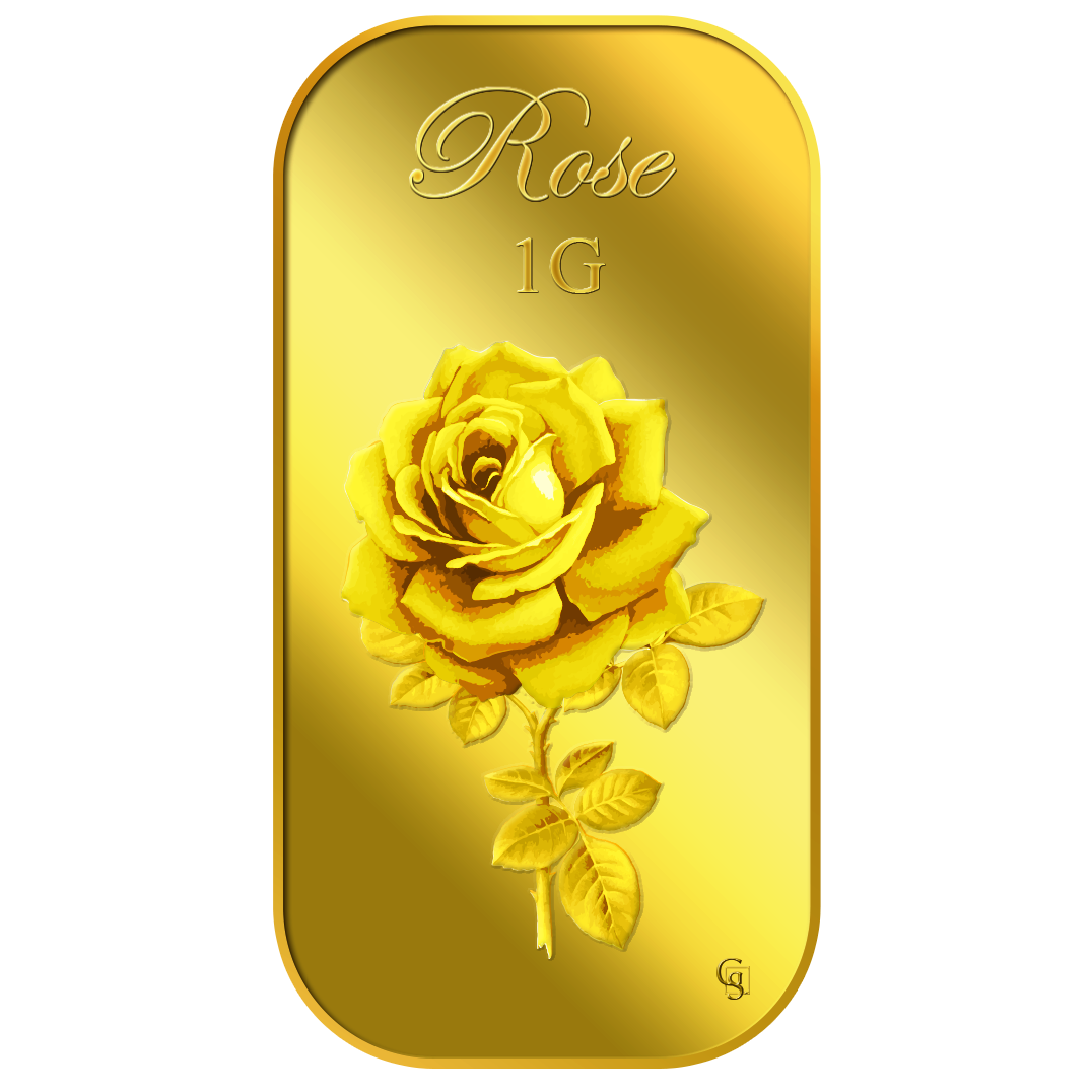 1g Big Rose (Series 2) Gold Bar