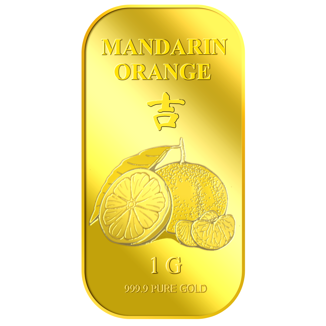 1g Mandarin Orange Gold Bar