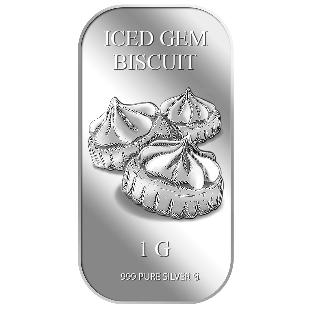 1G ICED GEM BISCUIT SILVER BAR