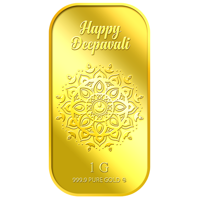 1g 2022 Deepavali Rangoli Gold Bar