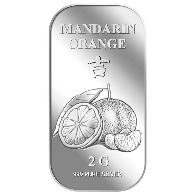 2g Mandarin Orange Silver Bar