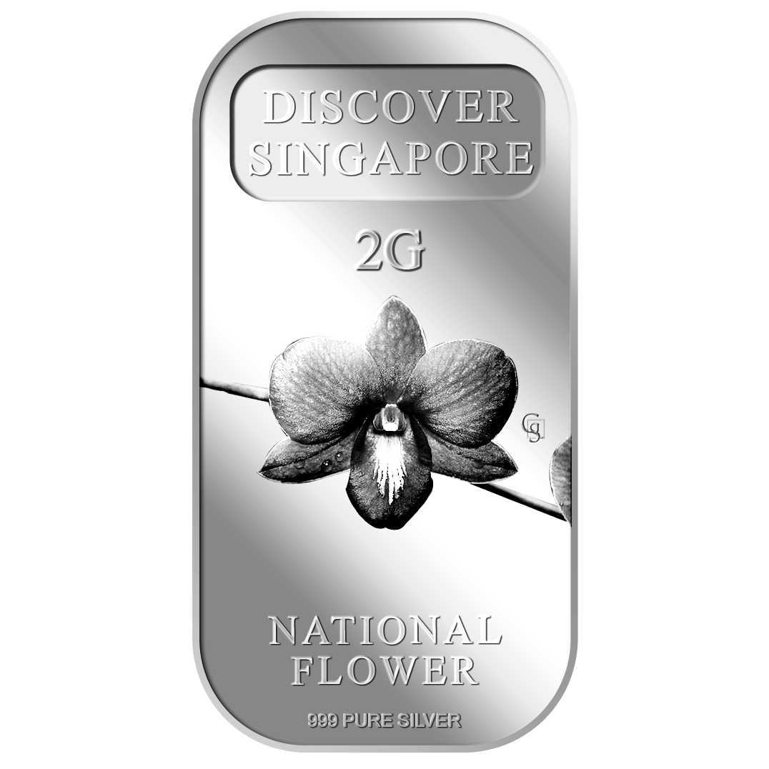 2g SG National Flower Silver Bar
