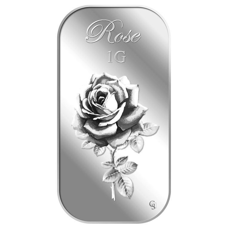 1g Big Rose (Series 2) Silver Bar