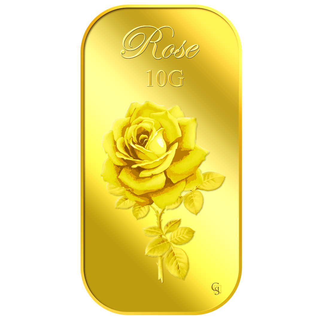 10g Big Rose (Series 2) Gold Bar