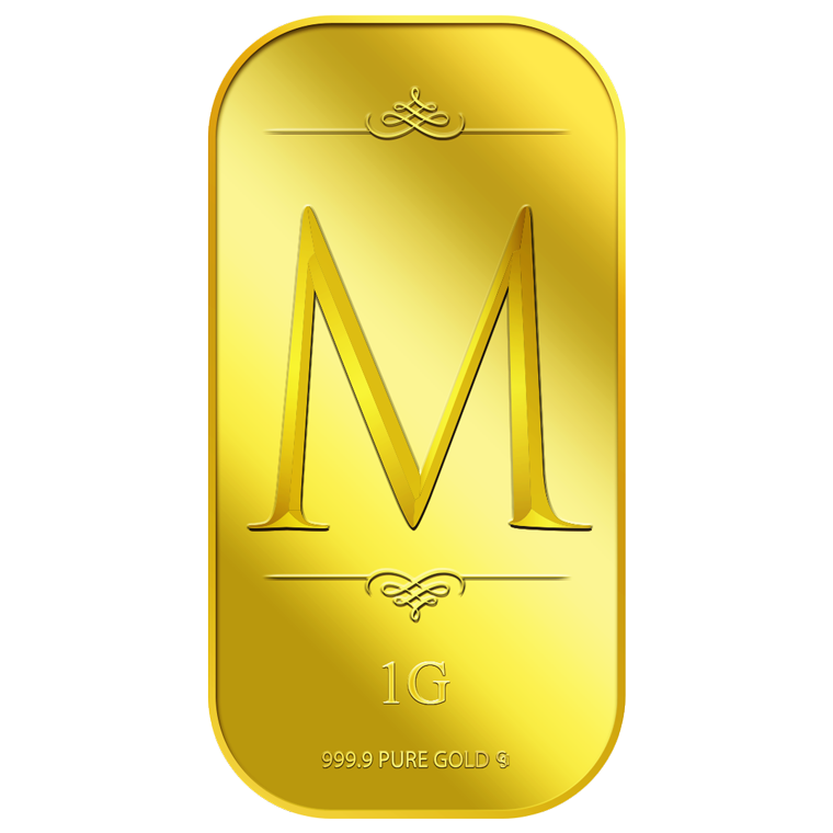 1g M Gold Bar