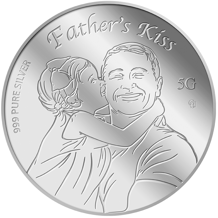 5g Father's Kiss Silver Medallion