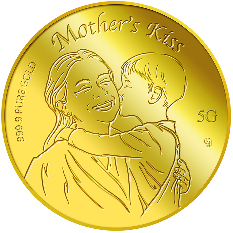 5g Mother's Kiss Gold Medallion