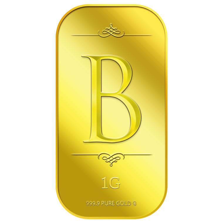 1g Alphabet B Gold Bar