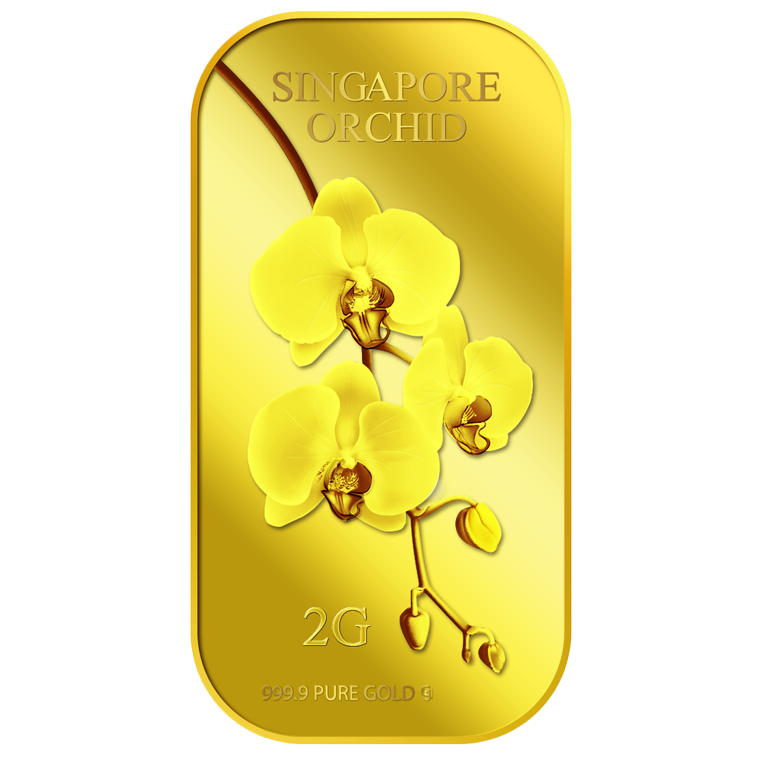 2g SG Orchid (Series 3) Gold Bar