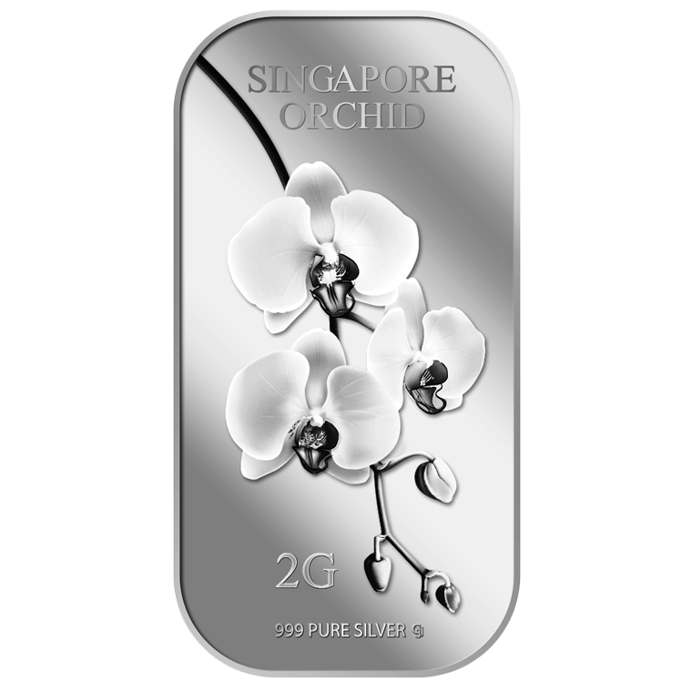 2g SG Orchid (Series 3) Silver Bar