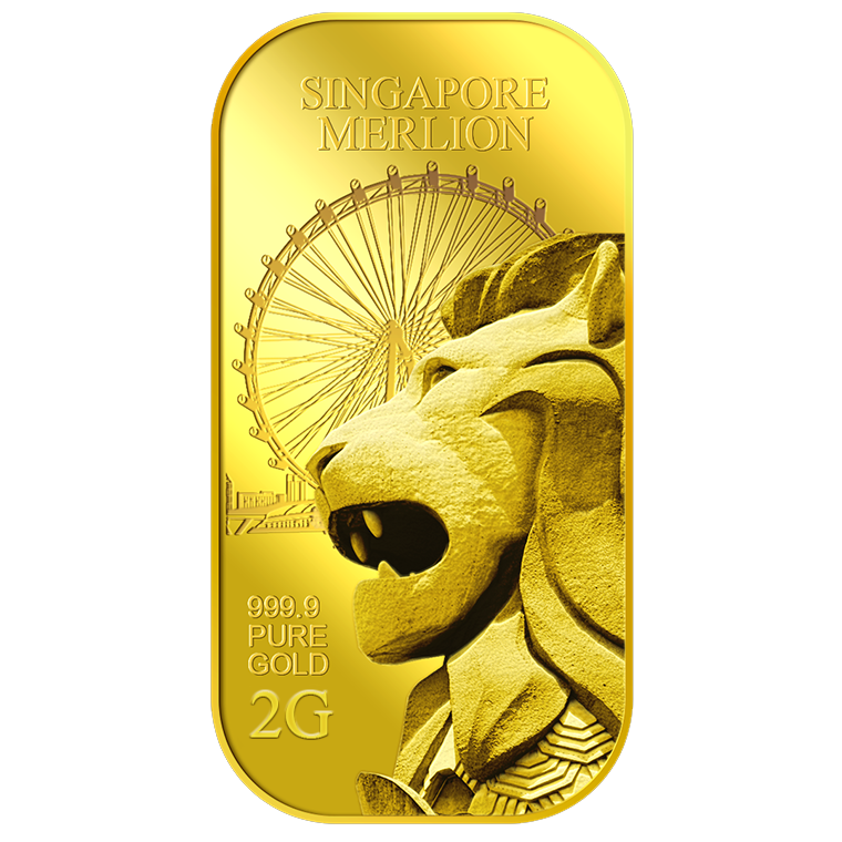 2g SG Merlion Flyer Gold Bar