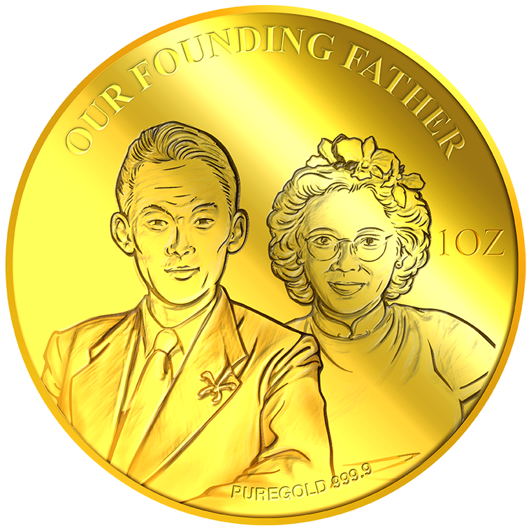 1Oz SG Founding Father (Series 3) Gold Medallion (Coming Soon)