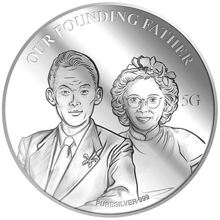 5g SG Founding Father (Series 3) (Blissful Marriage) Silver Medallion